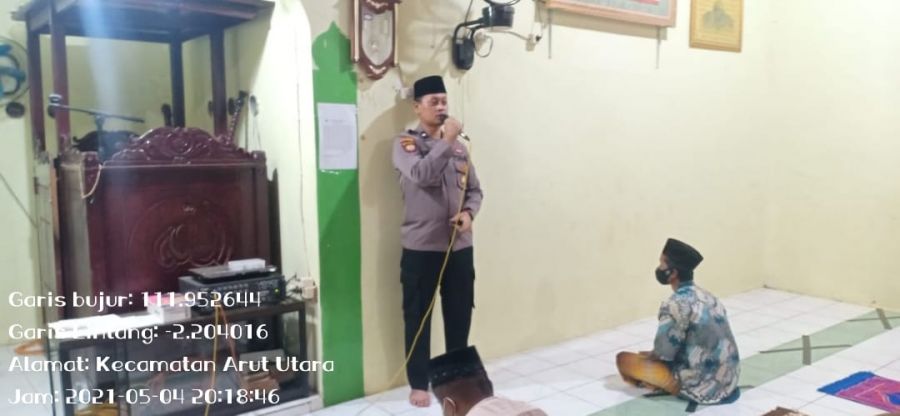 Aipda Eko lakukan Imbauan di Masjid Miftahul Jannah