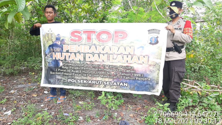 AKP Susilowati SE, MM, menyampaikan patroli karhutla