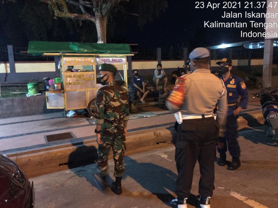 Anggota Polres Kobar gencar melakukan Patroli Rutin bersama TNI dan Satpol PP