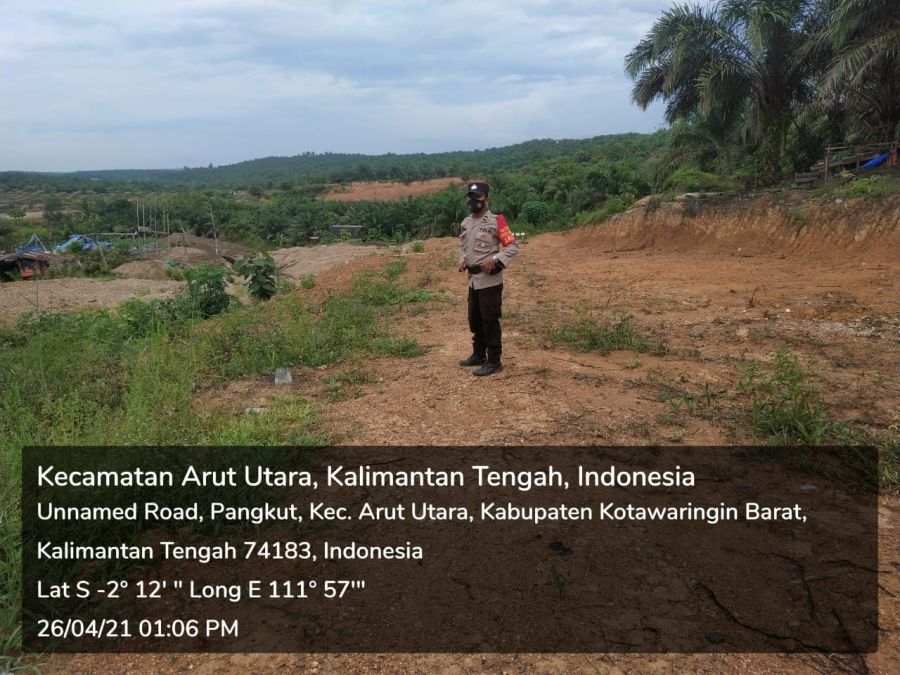 Anggota Polsek Aruta Lakukan Patroli Larangan Kegiatan Illegal Minning