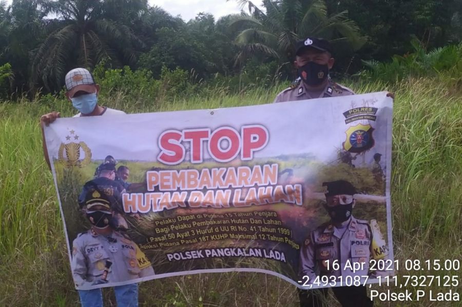 Polsek Polsek Pangkalan Lada Gencar Laksanakan Giat Patroli Karhutla