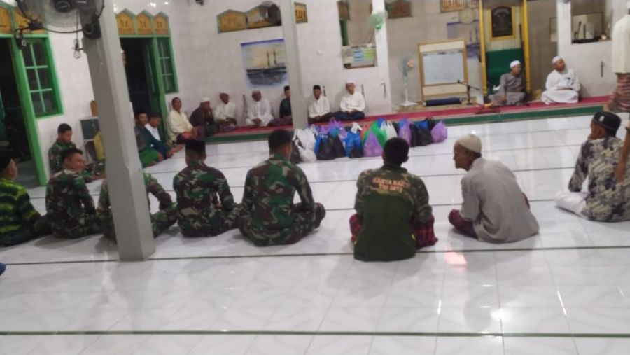 Anggota Satgas TMMD Ikuti Acara Sambut Bulan