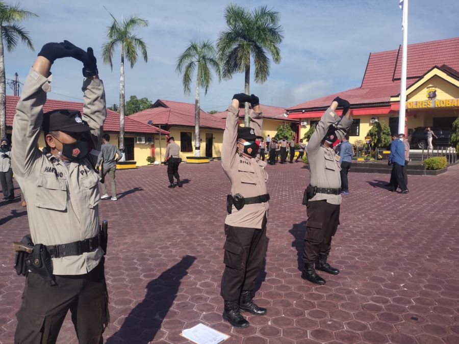 Anggota siwas rutin lakukan senam pagi