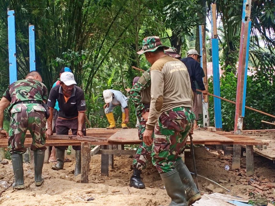 Apresiasi Warga Relakan Tanah Untuk Bangunan Musholla di dalam program TMMD ke-112