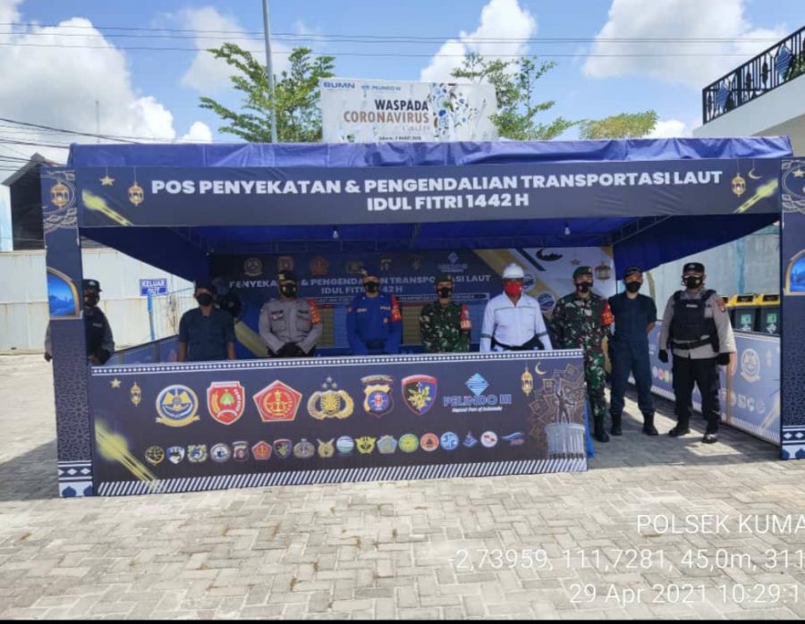 Bangun Pos Penyekatan dan Pengendalian Transportasi Laut Idul Fitrib1442 H di Pelabuhan Panglima Uta