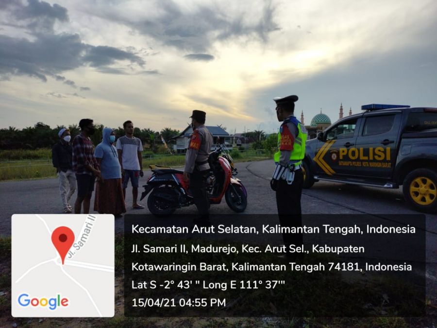 Beri rasa aman ,Polres Kobar Laksanakan Patroli sore antisipasi adanya balapan liar menjelang berbuk