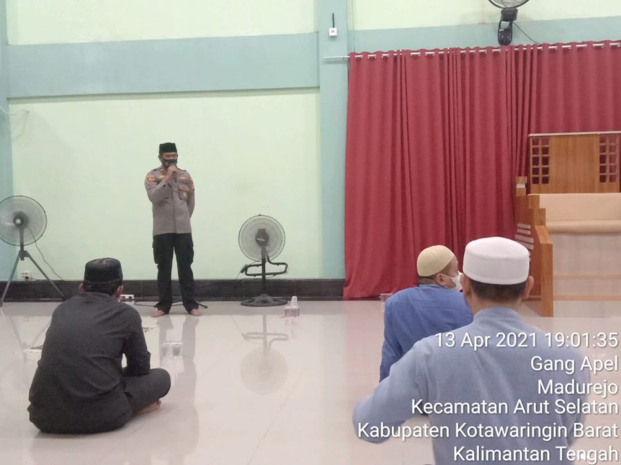 Berikan Imbauan Patuhi Prokes Saat Pandemi Covid – 19 dan Jauhi Narkotika Saat Sholat Taraweh Dimasj