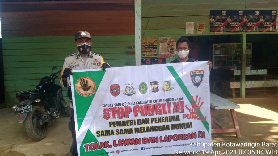 Bhabinkamtibmas himbau warga Untuk Tolak Praktik Pungutan Liar