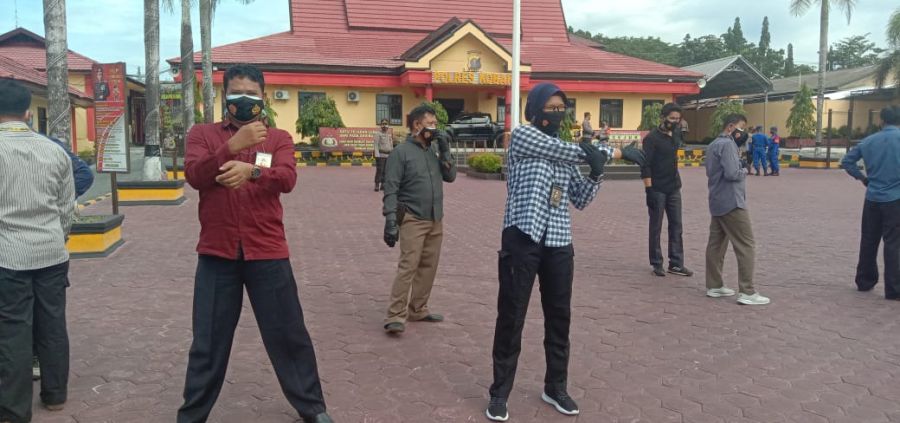 Cegah Covid -19  Berolah Raga Di Pagi Hari Sebagai Rutinitas*   Tribratanews.kalteng.polri.go.id – P