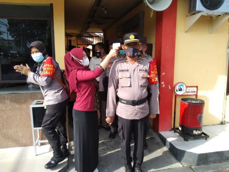 Cegah Covid  Melalui Pengecekan Suhu Tubuh