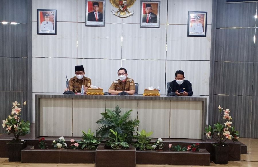 Dandim 1002/HST Hadiri Rakor  Penanganan Covid