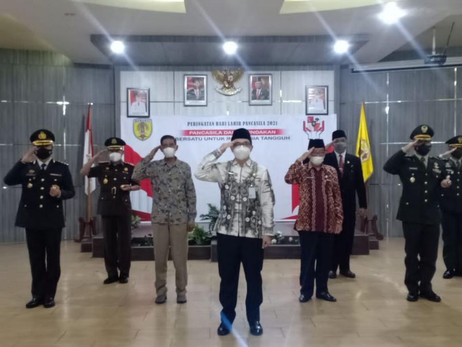 Dandim 1002/HST Mengikuti Upacara Peringatan Hari Lahir Pancasila 1 juni