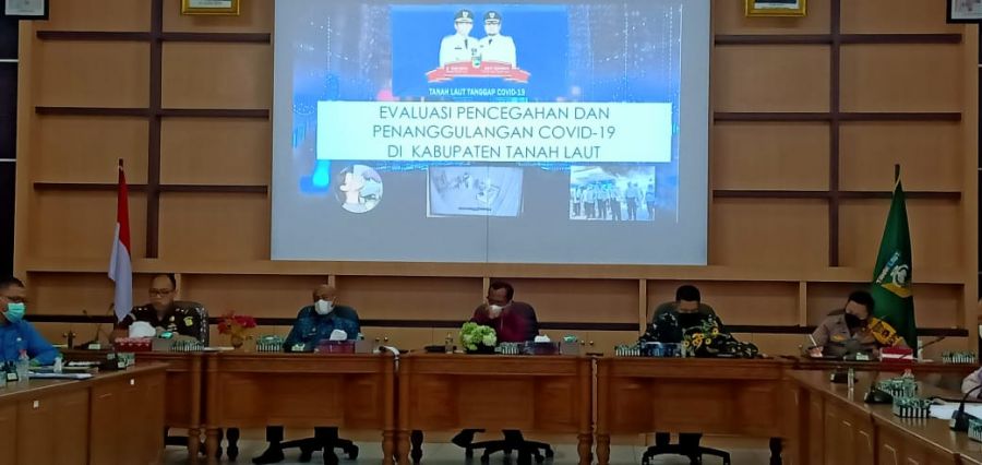 Dansatgas TMMD Hadiri Evaluasi Pencegahan dan Penanggulangan Covid-19