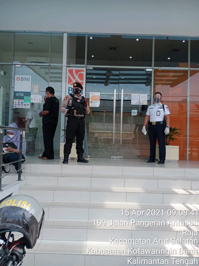 Guna Cegah kriminal, Polres Kota kobar Sambangi Bank BNI di kobar