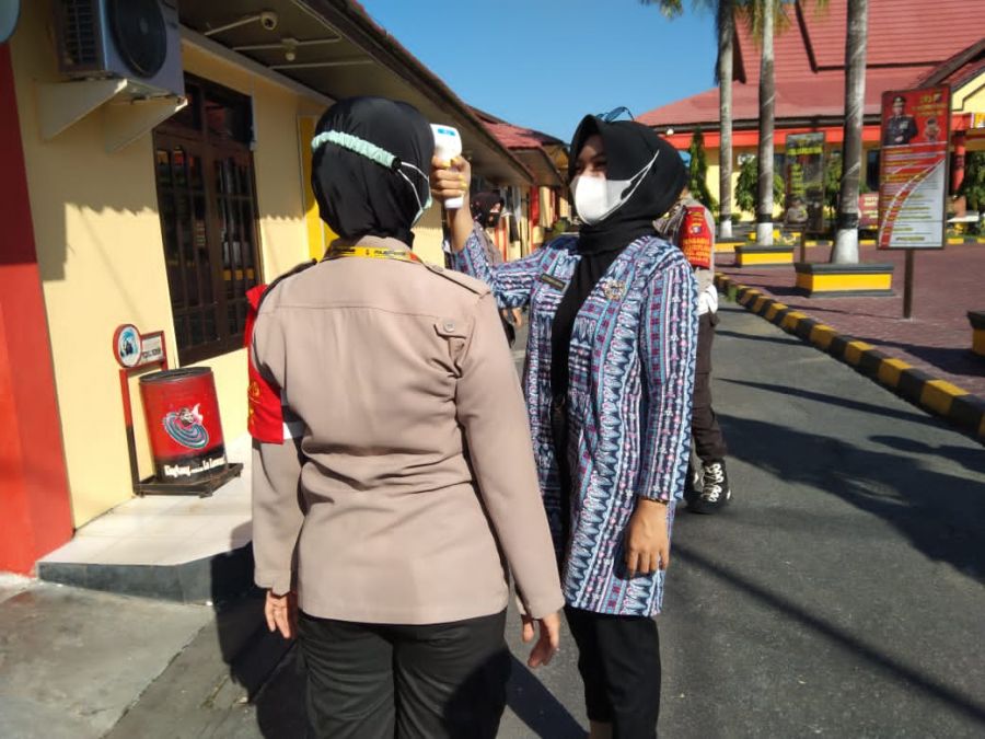 Jajaran Polda Kalteng dalam pencegahan penularan Covid - 19