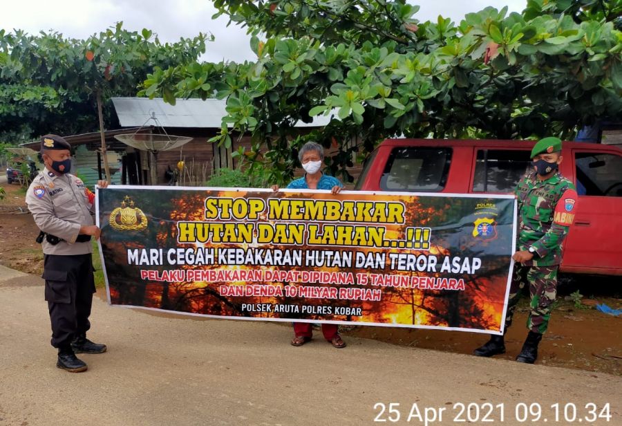Jajaran Polsek untuk melakukan Sosialisasi Karhutla di Wilayah Sektor Masing-Masing.