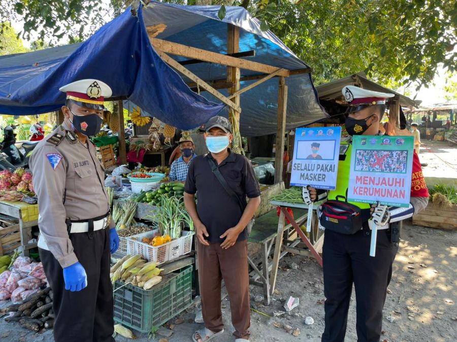 Kaurmintu Satlantas Polres Kobar Blusukan ke Pasar Korindo 