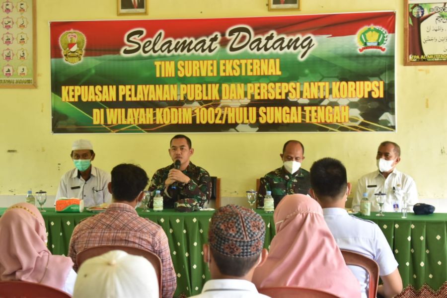 Kunjungan Kerja Tim  Survei Eksternal Kepuasan Pelayanan Publik dan Persepsi Anti Korupsi TNI AD