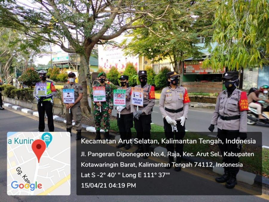 Memperingati Hari Kartini, Polres Kobar Laksanakan Ops Yustisi dan Sosialisasi Prokes