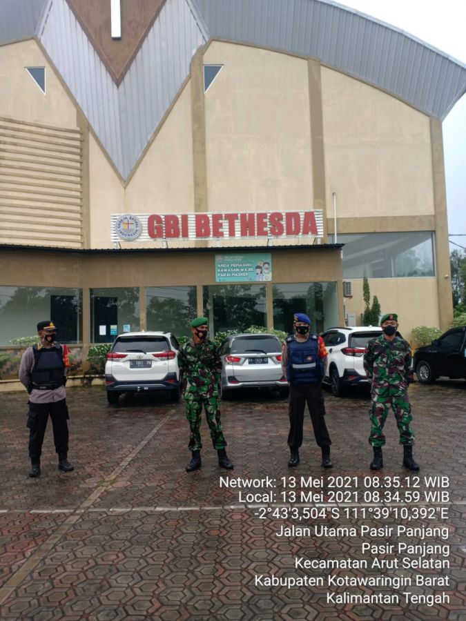 laksanakan Pengamanan perayaan Kenaikan Isa Almasih di Gereja seputaran Kota