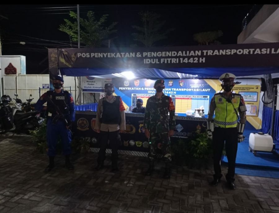 Laksanakan Penyekatan dan Pengendalian Transportasi Laut Idul Fitrib1442 H di Pelabuhan Panglima Uta