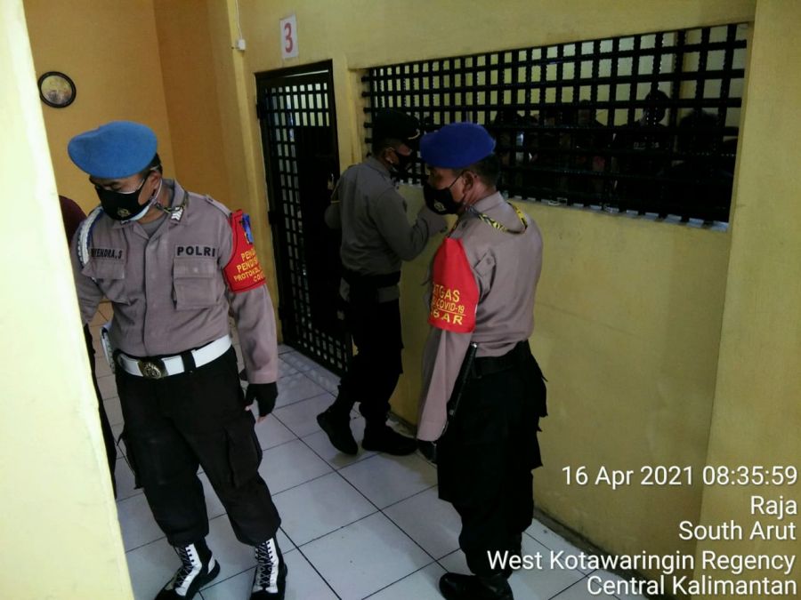 SPKT Polres Kobar Lakukan Cek dan Kontrol Ruang Tahanan