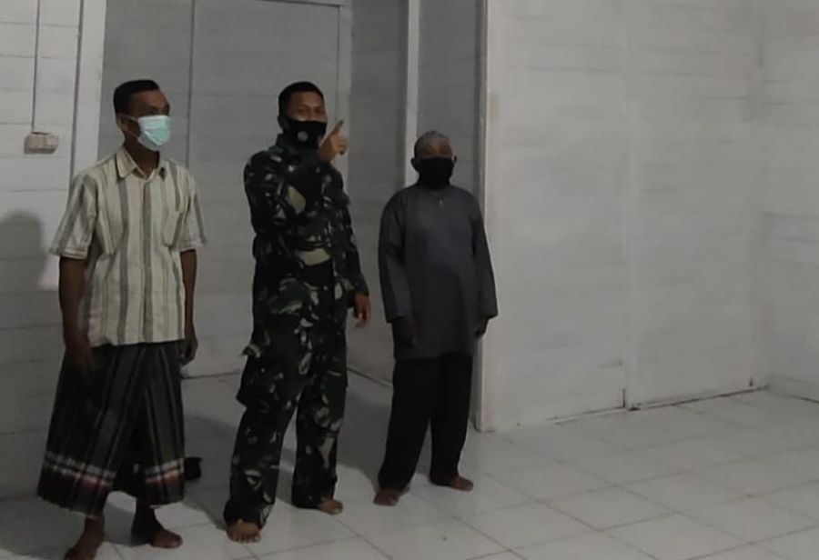 program TMMD Ke-112 MembuahkanHasil, Lampu Mushola Noor Iman Sudah Menyala