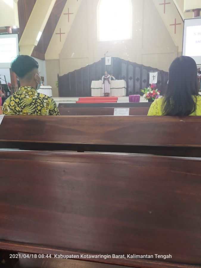Minggu,Satreskrim Polres Kobar Berikan Imbauan Kepada Jemaat Gereja
