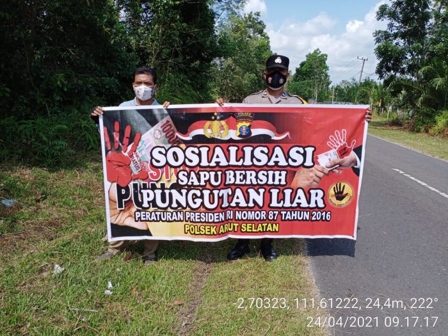 Pagi Polsek Laksanakan Sosialisasikan Saber Pungli