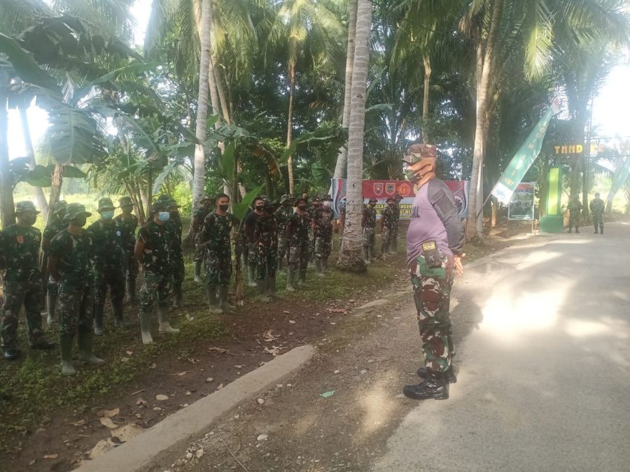 Pasiops  Satgas TMMD ke-112 Cek Apel Pagi  Di Titik 0