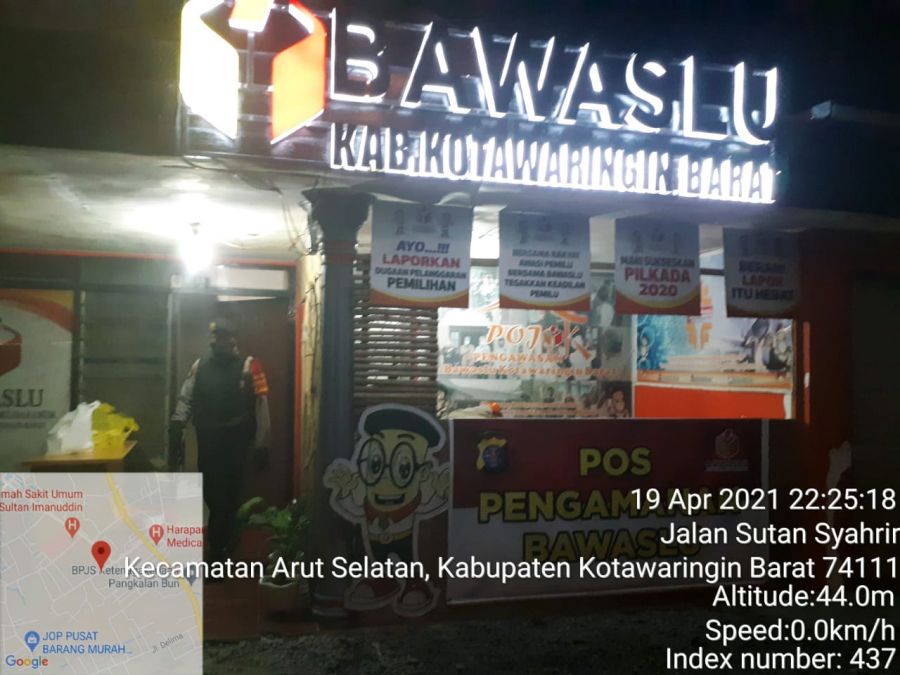 Patroli Team Rajawali sambangi kantor Bawaslu Kobar 