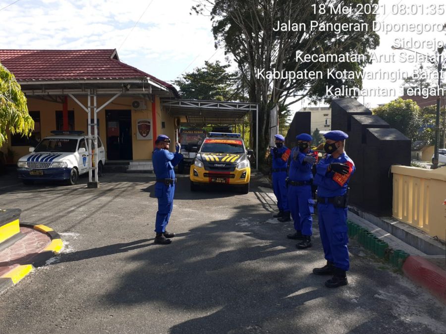 Personel Satpolairud Polres Kobar Terus Jaga kesehatan