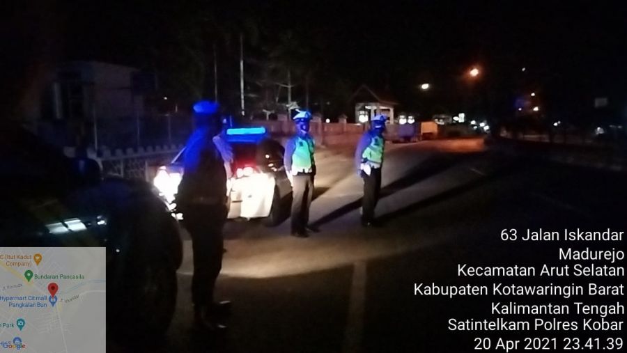 Polres Kobar Lakukan Patroli malam antisipasi adanya balapan liar