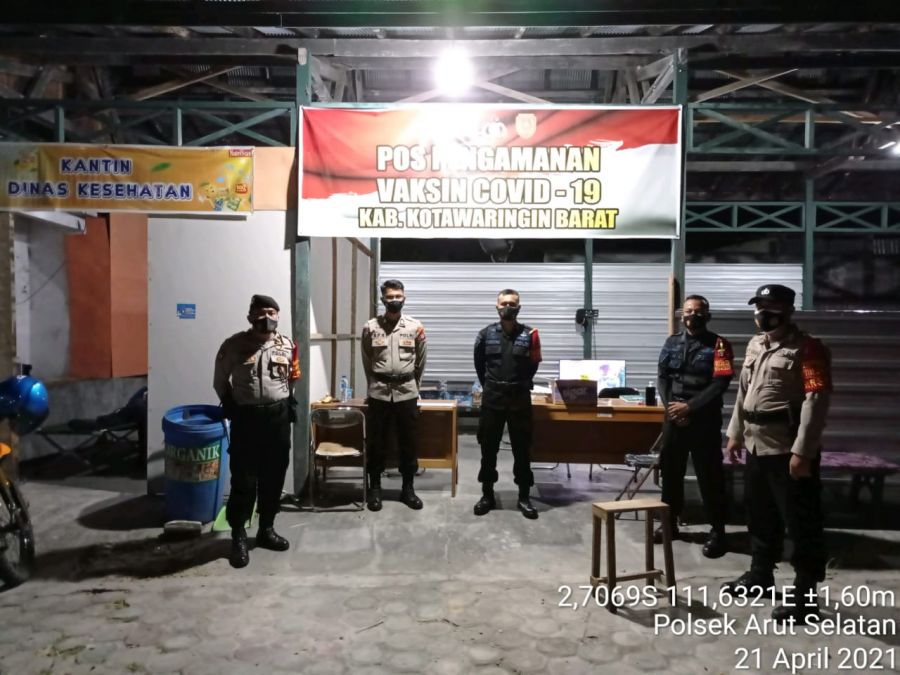 Polsek Arsel Rutin Patroli Ke Pospam Vaksin