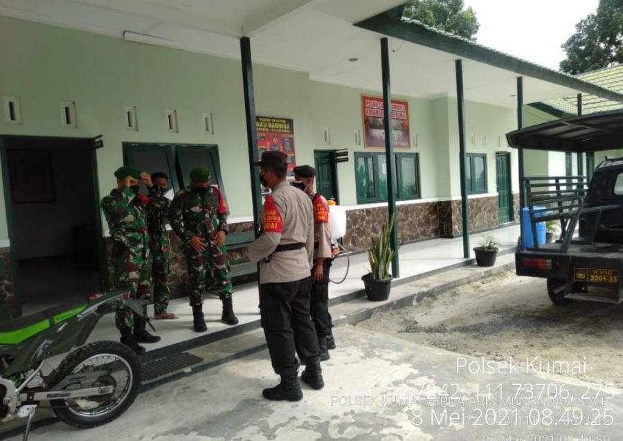 Polsek Kolam menghimbau warga Kec. Kolam agar cegah Karhutla.