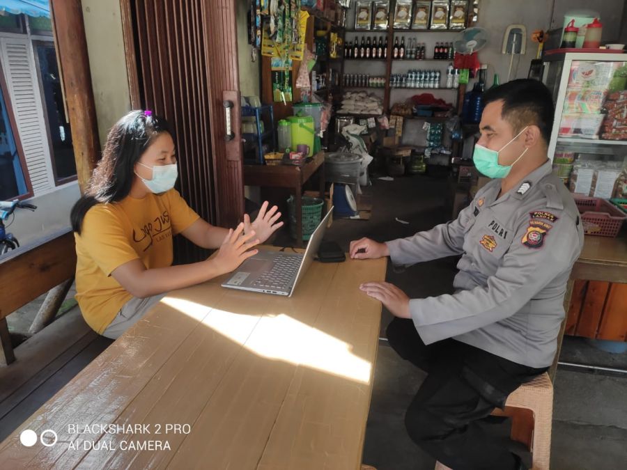 Polsek Menjalin Yang Telah Berikan Imbauan Mengenai Bahayanya Covid 19