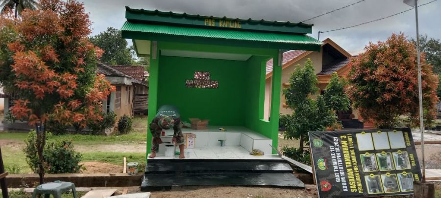 TMMD Ke-111 Kodim 1010/Tapin Bangun PosKamling Bagus, Warga Nyaman