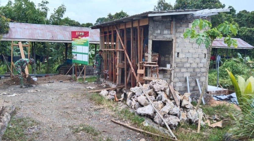 Progran Pembuatan MCK TMMD ke 112 sudah kelihatan bentuknya