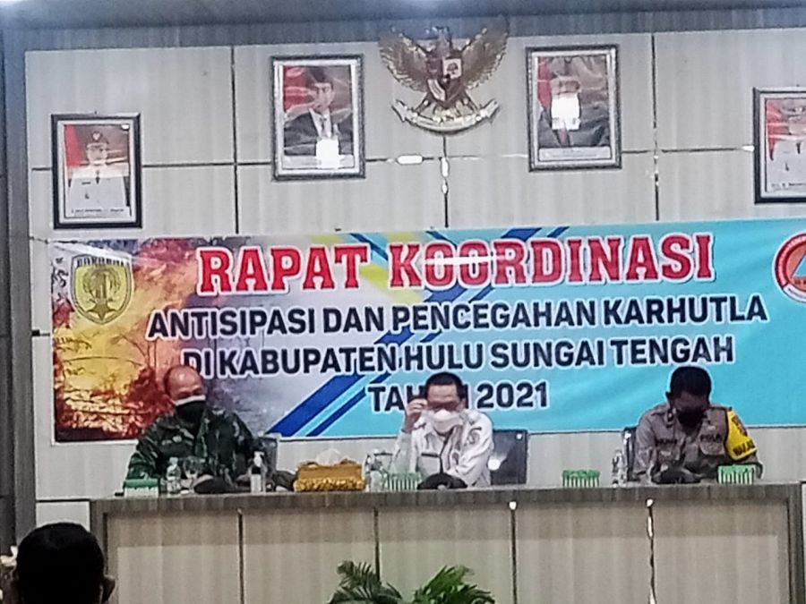Bupati HST Pimpin Rakor Antisipasi dan Pencegahan Karhutla