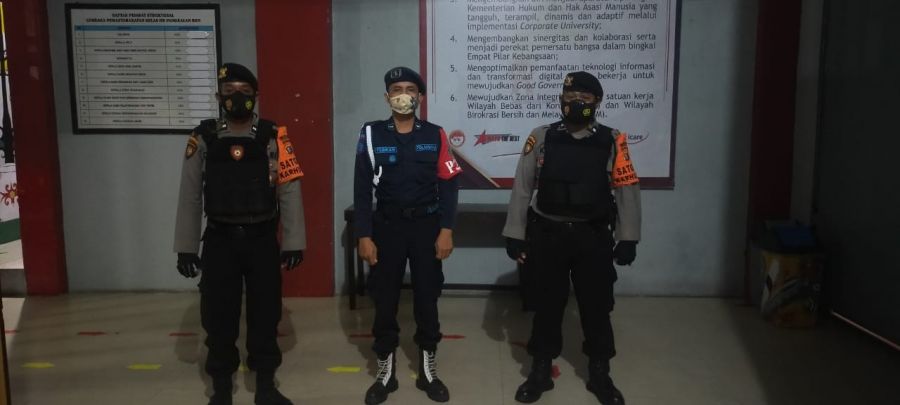 Rutin Patroli Satsabhara Polres Kobar sambangi Kantor Lapas