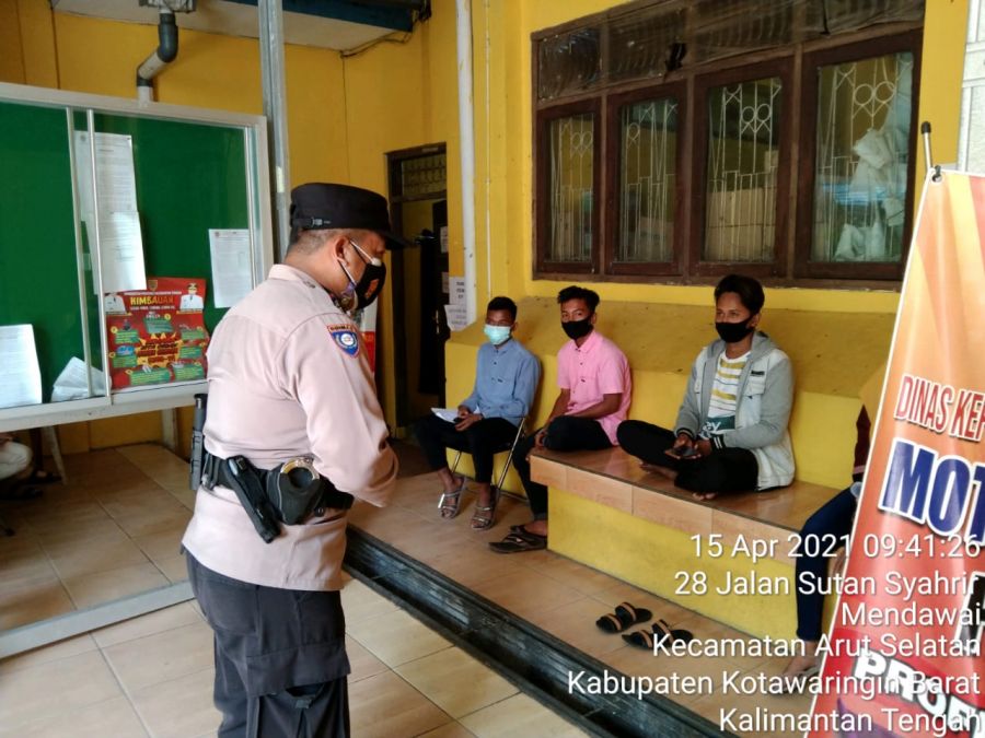Satbinmas Polres Kobar himbauan kepatuhan terhadap protokol kesehatan