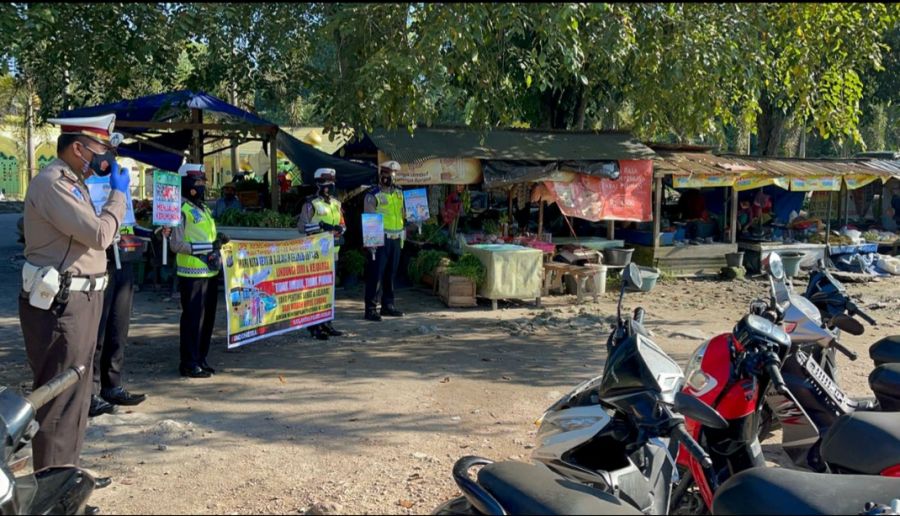 Satlantas Polres Kobar Laksanakan Blue Night Patrol di Tempat objek vital.