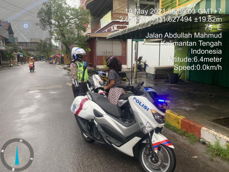 Satlantas Polres Kobar Laksanakan Patroli Hunting System dan Maskerisasi
