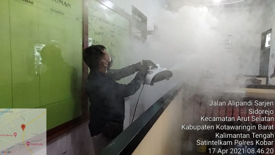 Sterilisasi ruangan dengan Fogging Desinfektan