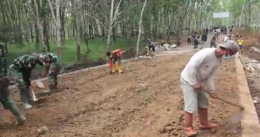 Tanggapan positif Warga Terhadap TMMD ke 111 Kodim 1010/Tapin