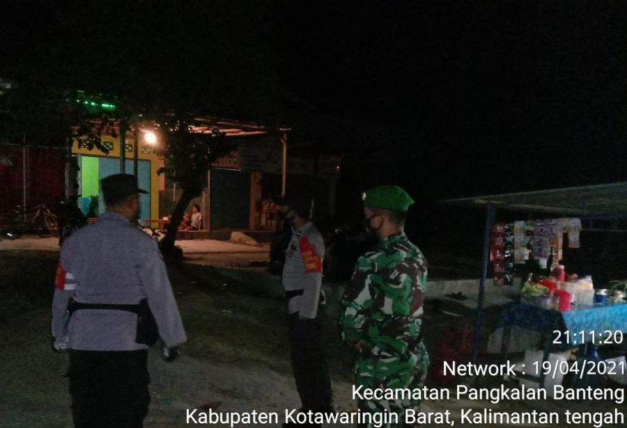 tiga pilar TNI-POLRI Laksanakan Yustisi malam
