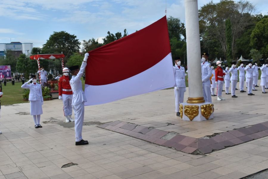 Upacara Peringatan Detik-detik Proklamasi Kemerdekaan Ke-76 RI Kabupaten Hulu Sungai Tengah